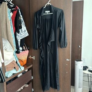Long sleeve black silky dress iron mark on inside